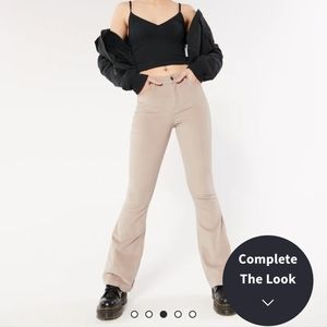 Hollister curvy high rise flare corduroy pants